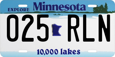 MN license plate 025RLN