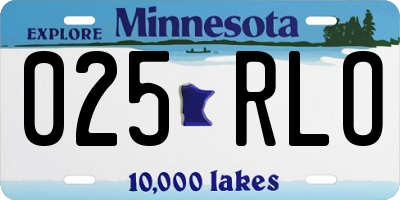 MN license plate 025RLO