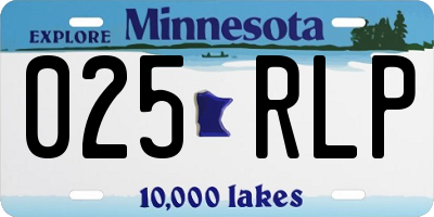 MN license plate 025RLP
