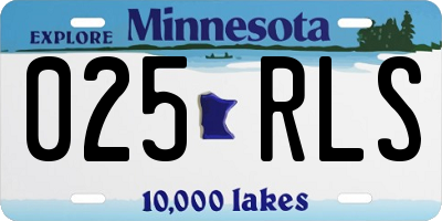MN license plate 025RLS