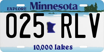 MN license plate 025RLV