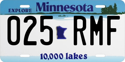 MN license plate 025RMF
