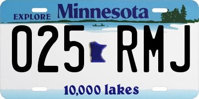 MN license plate 025RMJ