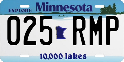 MN license plate 025RMP