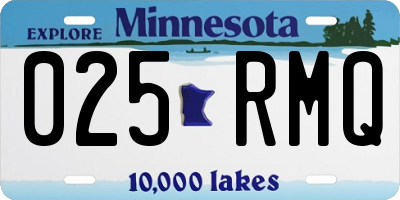 MN license plate 025RMQ