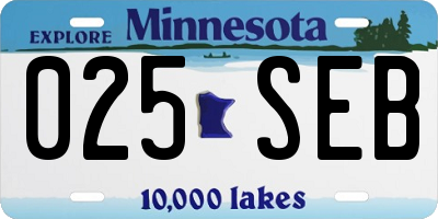 MN license plate 025SEB