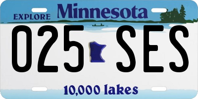 MN license plate 025SES