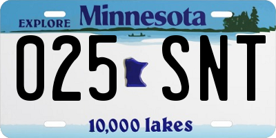 MN license plate 025SNT