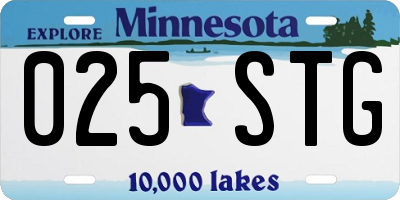 MN license plate 025STG