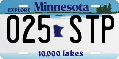 MN license plate 025STP