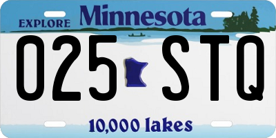 MN license plate 025STQ