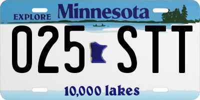 MN license plate 025STT
