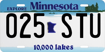 MN license plate 025STU