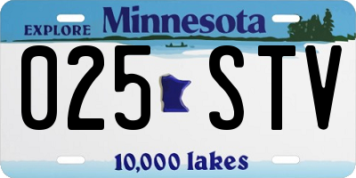 MN license plate 025STV