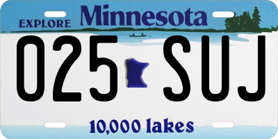 MN license plate 025SUJ