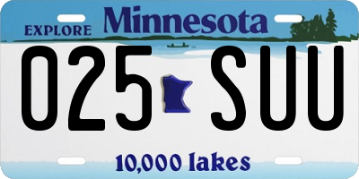 MN license plate 025SUU