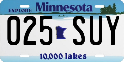 MN license plate 025SUY