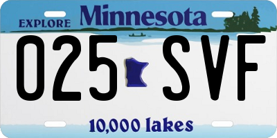 MN license plate 025SVF