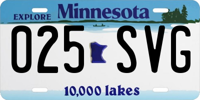 MN license plate 025SVG