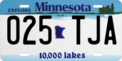 MN license plate 025TJA