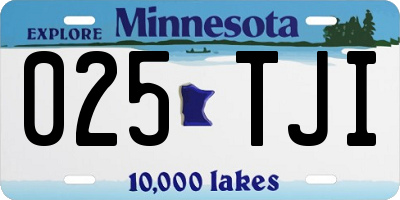 MN license plate 025TJI