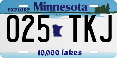 MN license plate 025TKJ
