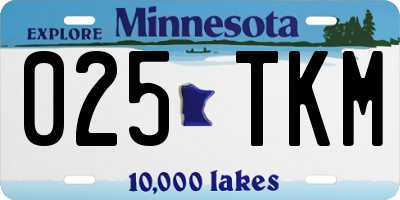 MN license plate 025TKM