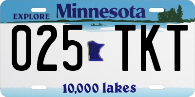 MN license plate 025TKT