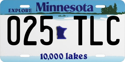 MN license plate 025TLC