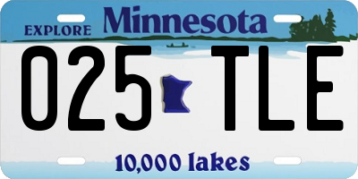 MN license plate 025TLE