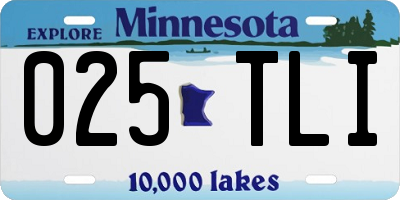 MN license plate 025TLI