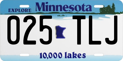 MN license plate 025TLJ