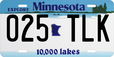 MN license plate 025TLK