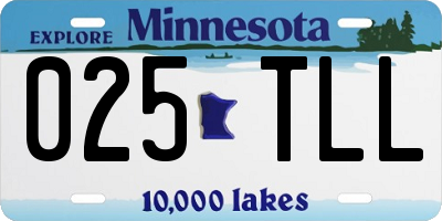 MN license plate 025TLL
