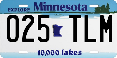MN license plate 025TLM