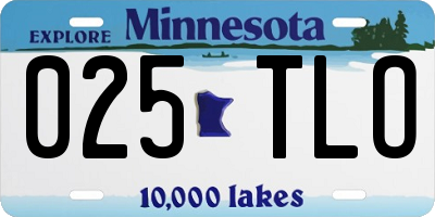 MN license plate 025TLO