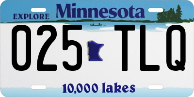 MN license plate 025TLQ
