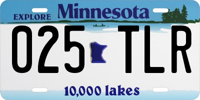 MN license plate 025TLR