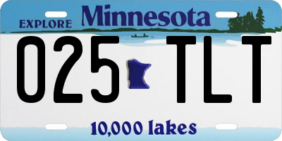 MN license plate 025TLT