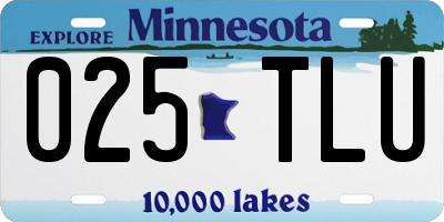 MN license plate 025TLU