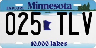 MN license plate 025TLV