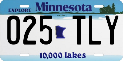 MN license plate 025TLY
