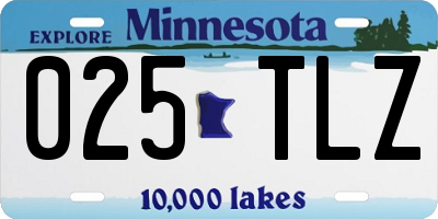 MN license plate 025TLZ