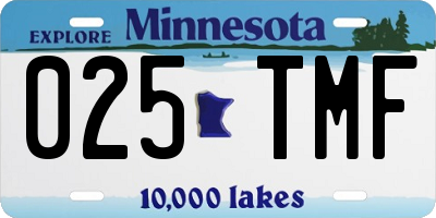 MN license plate 025TMF