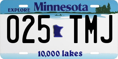 MN license plate 025TMJ