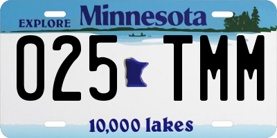 MN license plate 025TMM