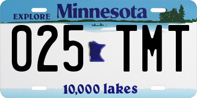 MN license plate 025TMT