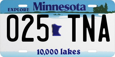 MN license plate 025TNA