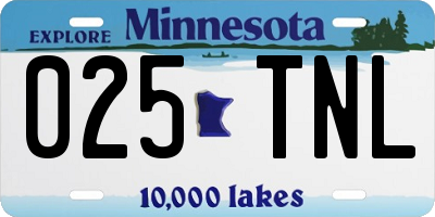 MN license plate 025TNL