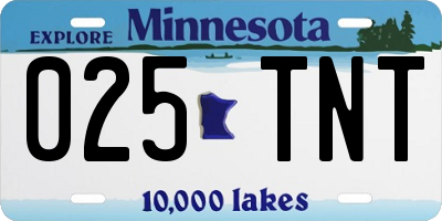 MN license plate 025TNT